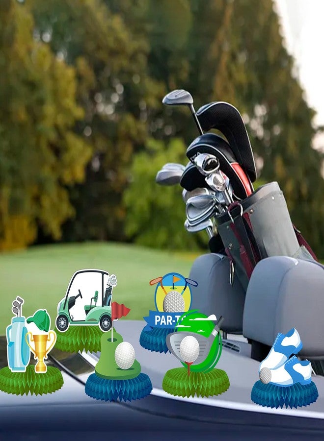 Koeilay 9 Pcs Golf Party Decorations Golf Honeycomb Centerpieces Table Decorations Golf Cake Topper Golf Party Supplies for Birthday Party Shower Retirement Graduation Sport Themed Party Decor - Image 3